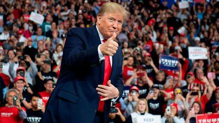 US-Präsident Trump bei einer Kampagne in Toledo, Ohio.