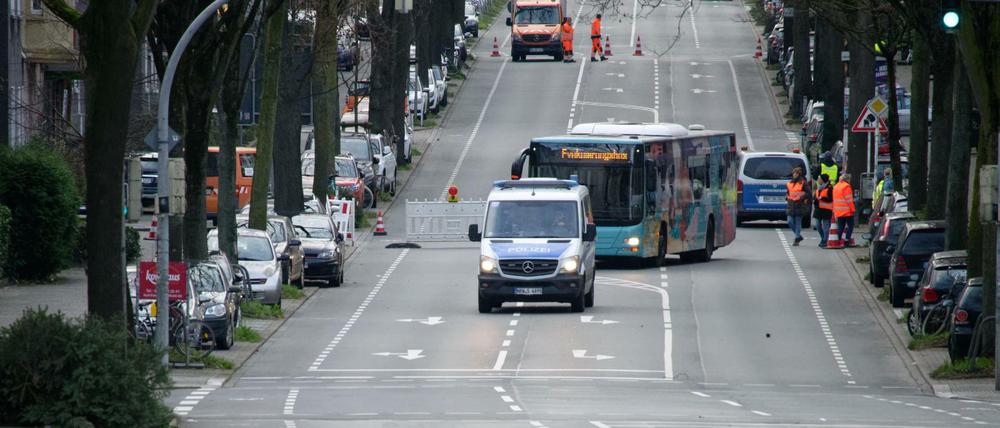 In Dortmund sind weite Teile der Innenstadt gesperrt.
