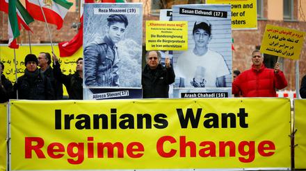 Protest gegen das iranische Regime in Berlin 