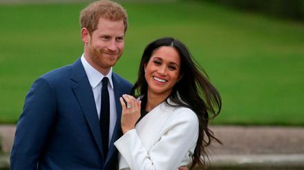 Prinz Harry und Meghan im November 2017 bei der Bekanntgabe ihrer Verlobung.