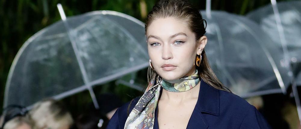 US-Model Gigi Hadid bei einer Modenschau in Paris.