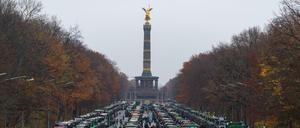 So ähnlich könnte es am Freitag wieder aussehen: Ende November demonstrierten bis zu 40.000 Bäuerinnen und Bauern für eine andere Agrarpolitik.