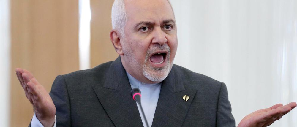 Aufgebracht: Der iranische Außenminister Mohammed Dschawad Sarif kritisiert die europäischen Partner im Atomabkommen scharf. 