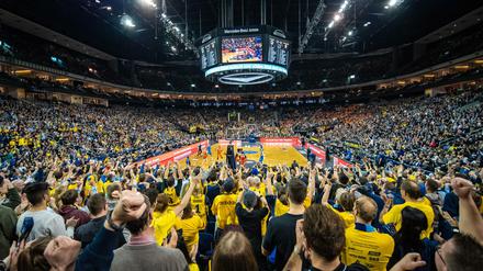Heimspiel: Alba Berlin setzt im Pokalfinale auf das Publikum in der Arena am Ostbahnhof.