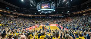 Heimspiel: Alba Berlin setzt im Pokalfinale auf das Publikum in der Arena am Ostbahnhof.