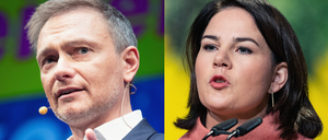 FDP-Chef Christian Lindner und Grünen-Chefin Annalena Baerbock. 