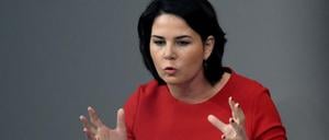 Günden-Chefin Annalena Baerbock während der Bundestagsdebatte zur Organspende