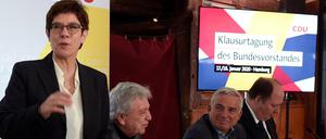 CDU-Chefin Annegret Kramp-Karrenbaue bei der Klausur in Hamburg.