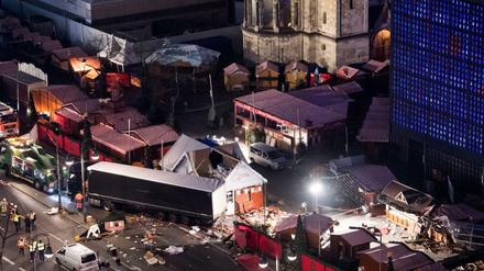 Der Weihnachtsmarkt auf dem Breitscheidplatz nach dem Attentat (Archiv).