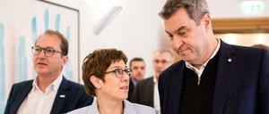Markus Söder, die neue Vetomacht in der K-Frage? Die CDU-Vorsitzende Annegret Kramp-Karrenbauer und der CSU-Vorsitzende Markus Söder bei der Winterklausur der CSU-Landesgruppe im Bundestag im Kloster Seeon.