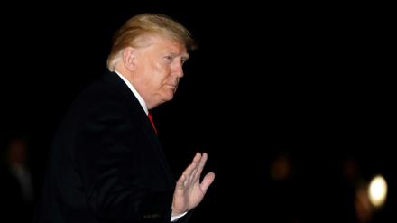 Ist erst mal weg: Donald Trump bracht am Montag zum Weltwirtschaftsforum nach Davos auf.