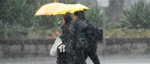 Es regnet! Und dann gleich ziemlich heftig: Freitag in Sydney. 