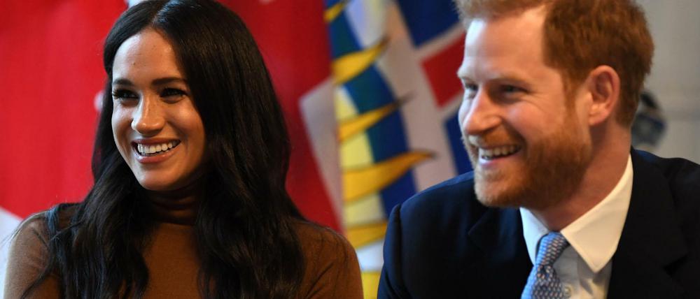 Harry und Meghan am 07.01.2020 im Kanada-Haus in London. Das Paar plant mit Baby Archie zeitweise in Kanada zu leben.