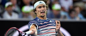 Kämpft sich durch. Alexander Zverev gewinnt in der ersten Runde der Australian Open.