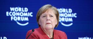 Angela Merkel beim Weltwirtschaftsgipfel in Davos.