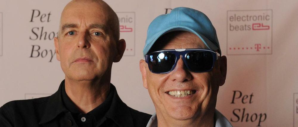 Die Musiker Neil Tennant (links) und Chris Lowe des britischen Electropop-Duo in Berlin. 