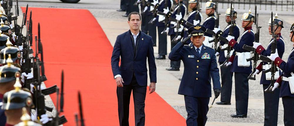 Ankunft im Präsidentenpalast in Bogota in Kolumbien