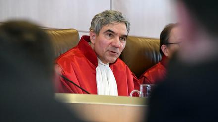 Stephan Harbarth, Vorsitzender des Senats beim Bundesverfassungsgericht, eröffnet die mündliche Verhandlung über die Überwachungsbefugnisse des BND im Ausland. 