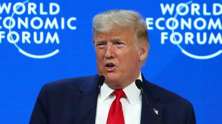 US-Präsident Donald Trump bei seiner Rede in Davos