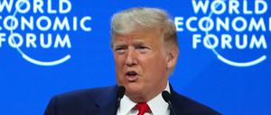 US-Präsident Donald Trump bei seiner Rede in Davos