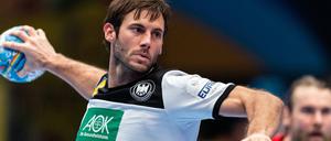 Deutschlands Uwe Gensheimer wirft einen Siebenmeter - am Samstag bei One.