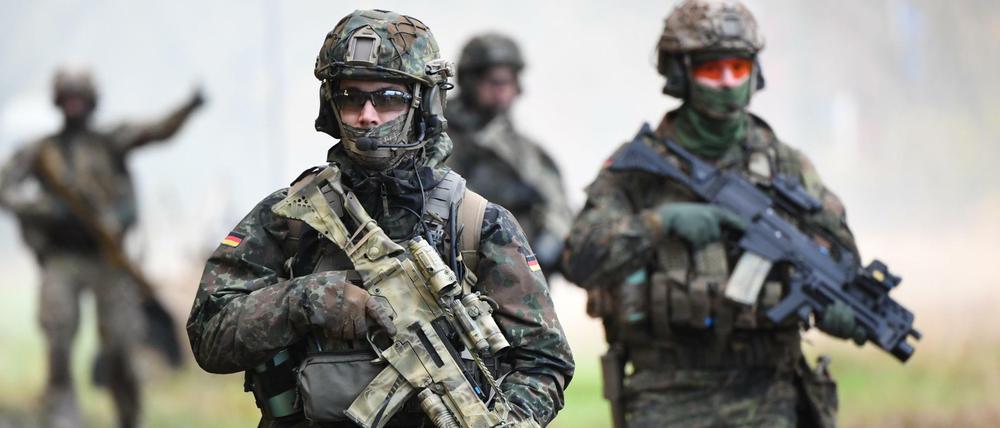 Eine Übung von Spezialkräften der Bundeswehr in Schleswig-Holstein.