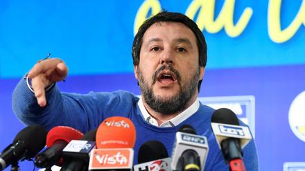Oppositionsführer Matteo Salvini nach der Wahl in der Emilia-Romagna.