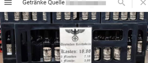 Getränkemarkt verkauft „Deutsches Reichsbräu“ für 18,88 Euro.