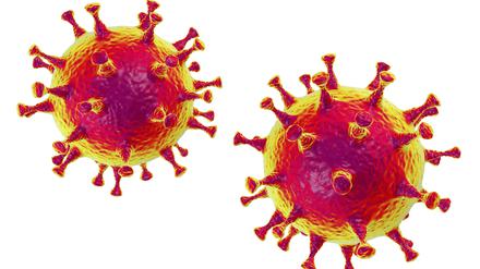 Illustration von zwei Mers-Coronaviren. Das neue Coronavirus hat inzwischen mehr Menschen infiziert als Sars.