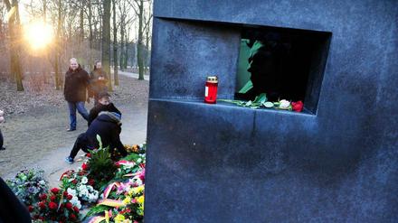 Das Mahnmal für die in der NS-Zeit verfolgten Homosexuellen im Berliner Tiergarten.