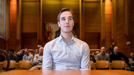 Der ehemalige Skilangläufer Johannes Dürr im Gerichtssaal.