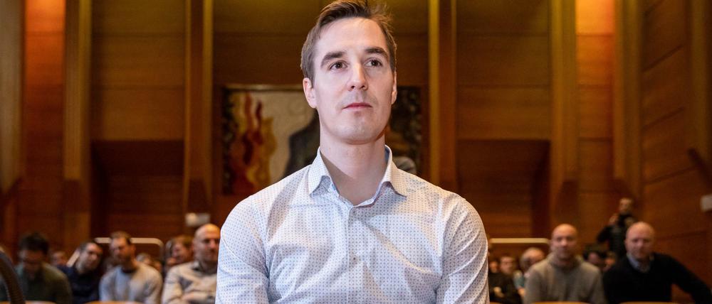 Der ehemalige Skilangläufer Johannes Dürr im Gerichtssaal.
