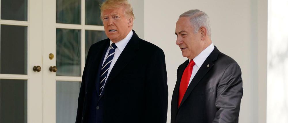 Donald Trump und Benjamin Netanjahu im Weißen Haus.