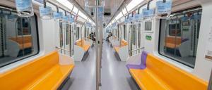 Angstleere. Die Schanghaier U-Bahn in diesen Tagen.