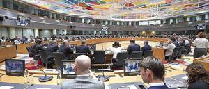Tagung der Finanzminister im Rat der Europäischen Union. Ohne höhere Beitragszahlungen aus Deutschland ist das EU-Programm nicht zu schaffen. 
