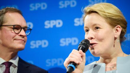Der regierende Bürgermeister von Berlin, Michael Müller, und Bundesfamilienministerin Franziska Giffey.