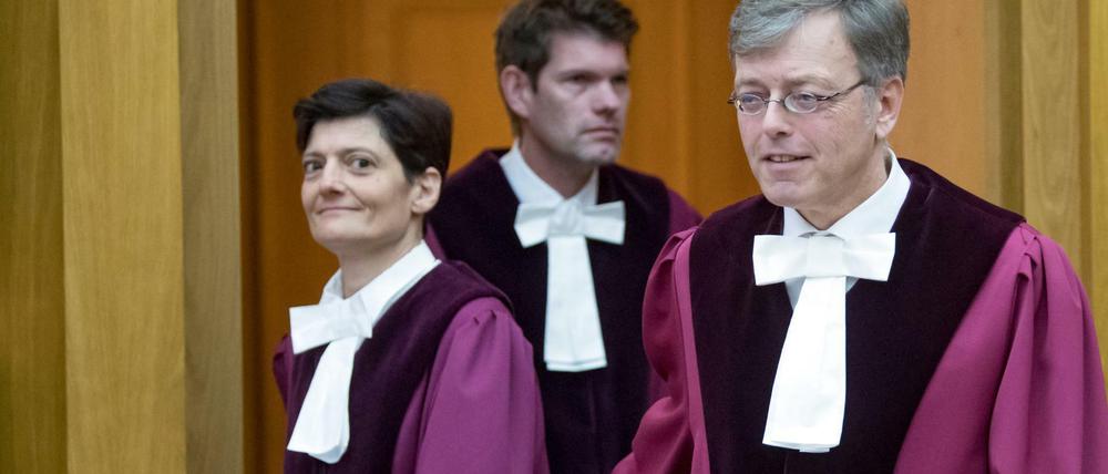Die Richter des 6. Senats des Bundesverwaltungsgerichts unter Vorsitz von Richter Ingo Kraft (rechts).