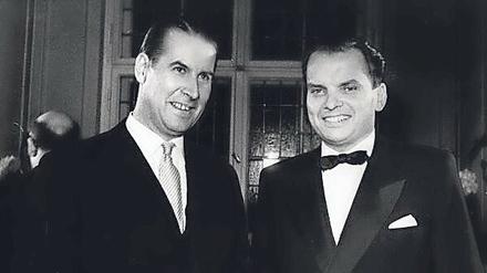 Alfred Bauer (rechts) 1956 im Gespräch mit CDU-Innenminister Gerhard Schröder. 