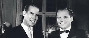 Alfred Bauer (rechts) 1956 im Gespräch mit CDU-Innenminister Gerhard Schröder. 