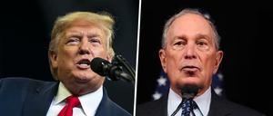 US-Präsident Donald Trump (l.) und der demokratische Präsidentschaftsbewerber Michael Bloomberg. 