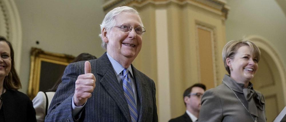 Triumph für die Republikaner: Der Mehrheitsführer im Senat, Mitch McConnell