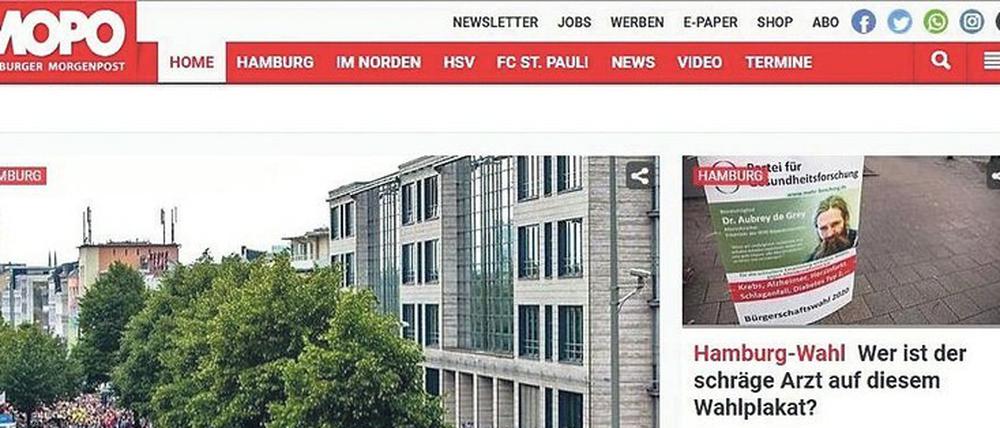 Online only? Die Belegschaft der „Hamburger Morgenpost“, dass die Funke-Gruppe als möglicher Käufer nur an der Marke Mopo.de interessiert sein könnte. 