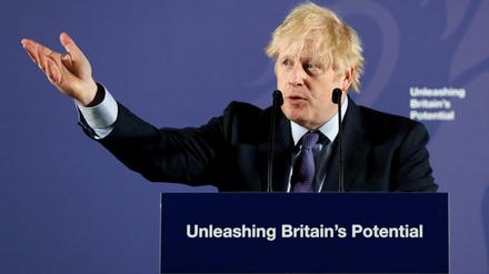 Premierminister Boris Johnson macht bei seiner Rede in London klar, wie er sich die künftige Beziehung zur EU vorstellt.