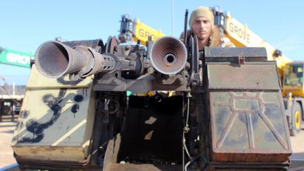 Ein Kämpfer der libyschen Regierungstruppen in Misrata. 