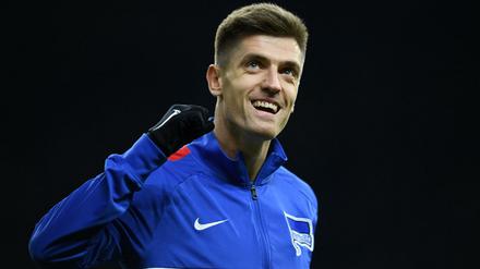 Gute Laune: Krzysztof Piatek ist Herthas Hoffnungsträger.