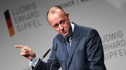 Friedrich Merz (CDU) spricht beim Ludwig-Erhard-Gipfel.