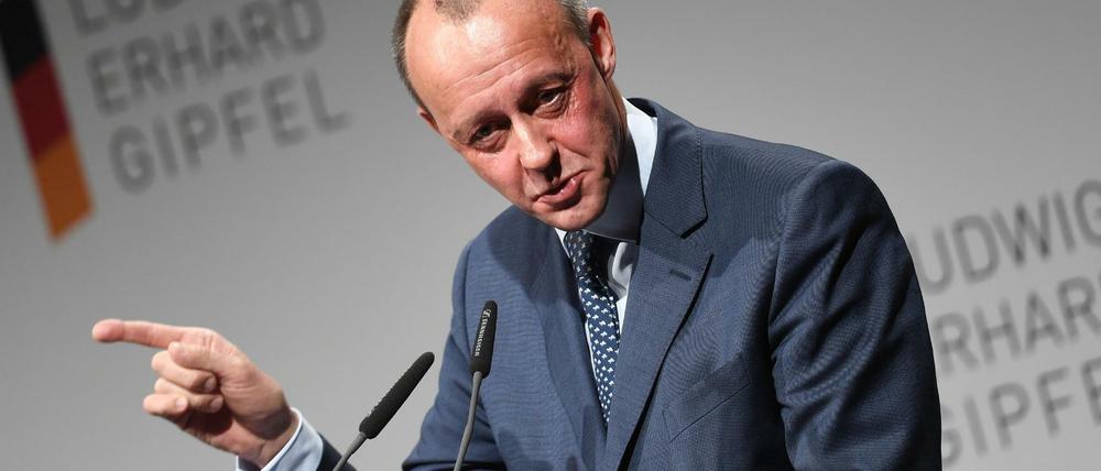 Friedrich Merz (CDU) spricht beim Ludwig-Erhard-Gipfel.