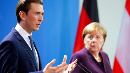 Sebastian Kurz und Angela Merkel 