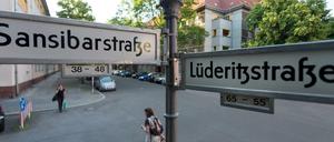 Kolonialgeschichte und was von ihr heute noch zu sehen ist: Straßenschilder im Afrikanischen Viertel in Berlin. 
