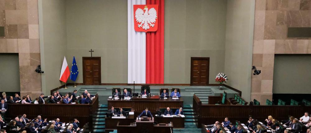 Sitzung des polnischen Parlaments 